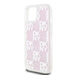 DKNY DKHCP15SLCPEPP iPhone 15 / 14 / 13 6.1" pink hardcase Liquid Glitter Multilogo - imagine 6