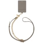 Universal 3-in-1 phone lanyard UNIQ Coehl Caryne with card wallet pebble