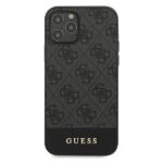 Guess GUHCP12MG4GLGR iPhone 12/12 Pro 6,1" grey hardcase 4G Stripe Collection - imagine 3