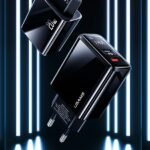 USAMS Wall Charger 1xUSB-C + 1xUSB T40 20W LED (only head) PD3.0 + QC3.0 Fast Charging black CC133T - imagine 2