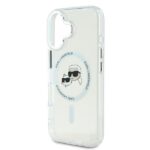 Karl Lagerfeld KLHMP16MHLSKCH iPhone 16 Plus 6.7" white hardcase IML Metal Karl&Choupette Head - imagine 6