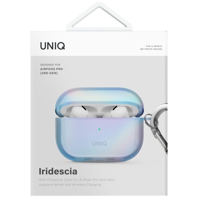 Case UNIQ Iridescia for AirPods Pro 2 Hang Case blue - imagine 4