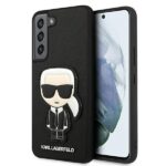Karl Lagerfeld KLHCS22SOKPK S901 S22 black hardcase Saffiano Ikonik Karl`s Patch