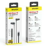 AWEI PC-8T USB-C stereo headphones gold - imagine 2