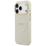 Case Guess Peony Hot Stamp MagSafe for iPhone 17 Pro beige - imagine 2