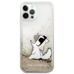Karl Lagerfeld KLHCP12MGCFD iPhone 12/ 12 Pro 6,1" gold hardcase Liquid Glitter Choupette Fun - imagine 3