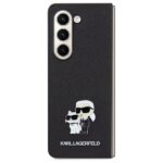 Karl Lagerfeld KLHCZFD5SAKCNPK Z Fold5F946 hardcase black Saffiano Karl&Choupette Pin - imagine 2