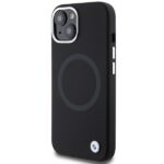 Case BMW BMHMP15SSILBK2 iPhone 15 / 14 / 13 6.1" black Signature Liquid Silicone MagSafe - imagine 2