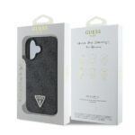 Guess GUHCP16MP4TDPK iPhone 16 Plus 6.7" black hardcase Leather 4G Triangle Strass MagSafe - imagine 8