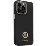 Guess GUHCP13LM4DGPK iPhone 13 Pro / 13 6.1" black hardcase Silicone Logo Strass 4G - imagine 4