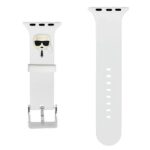 Karl Lagerfeld Pasek KLAWMSLKW AppleWatch 38/40/41mm white strap Silicone Karl Heads - imagine 2