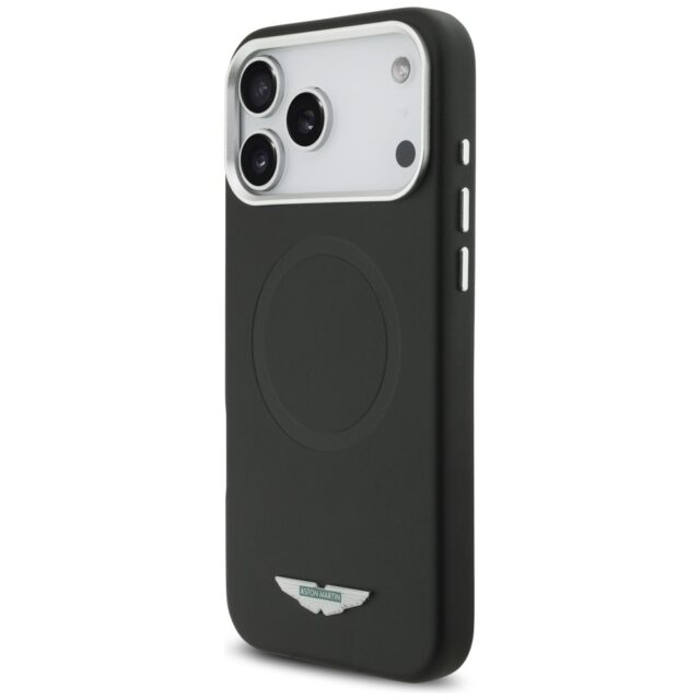 Case Aston Martin HC FW Logo MagSafe for  iPhone 17 Pro Max black - imagine 2
