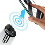 USAMS Hands-Free Kit C21 with FM Transmitter, Bluetooth 5.0, MP3, 2xUSB 3.4A black CC115GC - imagine 9