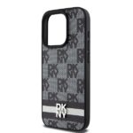 DKNY DKHCP15XPCPTSSK iPhone 15 Pro Max 6.7 inch black hardcase Leather Checkered Mono Pattern & Prin - imagine 6