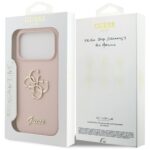 Guess Silicone Big 4G Script Case for iPhone 17 Pro Pink - imagine 8