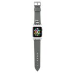 Karl Lagerfeld Pasek KLAWLOKHG Apple Watch 42/44/45mm silver strap Saffiano Karl Heads