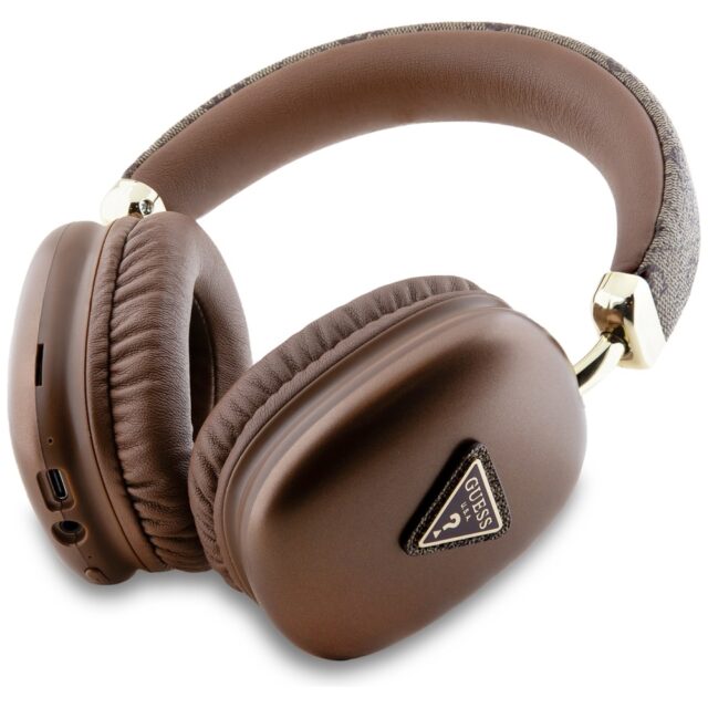 Headphones  Guess Bluetooth 5.3 4G Triangle Logo brown - imagine 2
