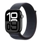 APPLE WATCH SERIES 10 (GPS) 46MM ALUMINUM CASE WITH INK SPORT LOOP - JET BLACK