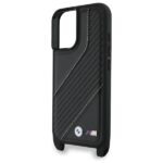 BMW BMHCP16M23PSCCK iPhone 16 Plus 6.7" black hardcase M Edition Carbon Stripe & Strap - imagine 5