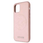 Guess GUHCN61RSSASRG iPhone 11 6,1" / Xr rose gold hard case Saffiano 4G Circle Logo - imagine 3