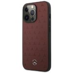 Mercedes MEHCP13XPSQRE iPhone 13 Pro Max 6,7" red hardcase Leather Stars Pattern - imagine 2