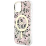Guess GUHMP14SHCFWSP iPhone 14 / 15 / 13 6.1" pink hardcase Flower MagSafe - imagine 6