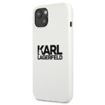 Karl Lagerfeld KLHCP13MSLKLWH iPhone 13 / 14 / 15 6,1" Silicone Stack Logo white - imagine 2
