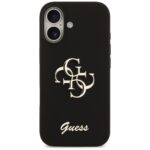 Guess Silicone Big 4G Script case for iPhone 17 black - imagine 3