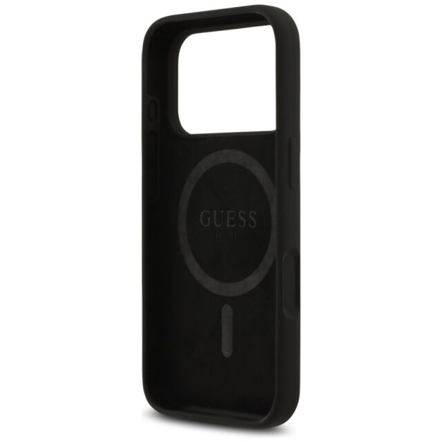Case Guess Silicone Triangle Logo MagSafe for iPhone 17 Pro black - imagine 7