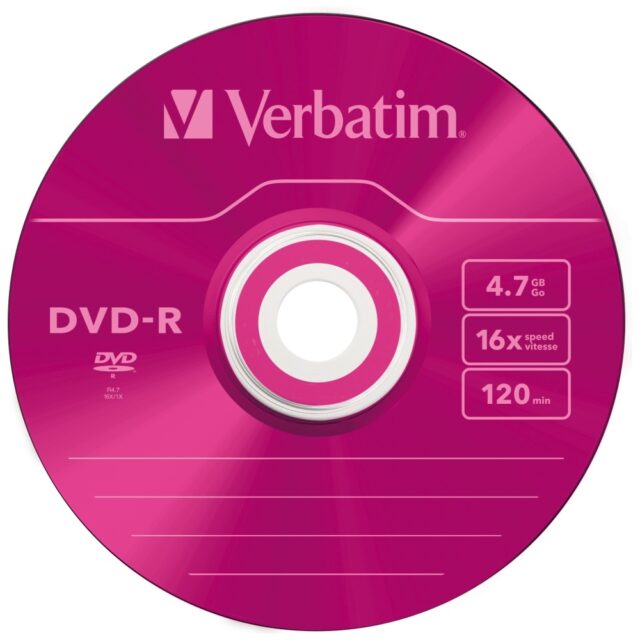 DVD-R Verbatim COLOUR SLIM Disc 4.7GB 16X 5pcs multicolored 43557 - imagine 2