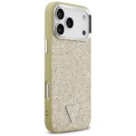 Guess Glitter Triangle Logo MagSafe case for iPhone 17 Pro Max gold - imagine 4