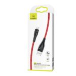 USAMS braided cable U41 lightning 2m 2A red SJ394USB02 (US-SJ394) Fast Charge - imagine 8