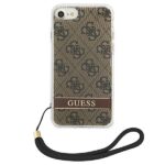 Guess GUOHCI8H4STW iPhone SE 2022 / SE2020 / 7/ 8 brown hardcase 4G Print Strap - imagine 3