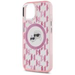 Karl Lagerfeld KLHMP15MHMCKMHP iPhone 15 Plus 6.7"pink IML Monogram Karl&Choupette Head MagSa - imagine 6