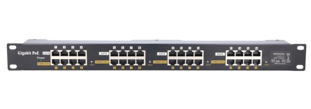 Extralink 16 Port | Gigabit PoE Injector | 16x 1000Mb/s RJ45, Rackmount - imagine 2