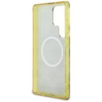 Case Guess 4G Background Gold Electroplated Peony Pattern MagSafe for Samsung Galaxy S25 Ultra brown - imagine 7