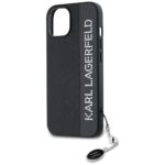 Karl Lagerfeld KLHCP15SPSAKDGCK iPhone 15 / 14 / 13 6.1" black hardcase Saffiano Rhinestones & - imagine 6