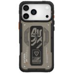 Case Skinarma Aegis for iPhone 17 Pro Max Magnetic Charging + Grip Stand grey - imagine 3