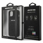 AMG AMHCP13MOSDBK iPhone 13 / 14 / 15 6.1" black hardcase with Leather Curved Lines - imagine 8