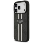 Case Guess 4G Printed Stripes MagSafe for iPhone 17 Pro black - imagine 2