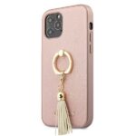 Guess GUHCP12LRSSARG iPhone 12 Pro Max 6,7" pink hardcase Saffiano with ring stand