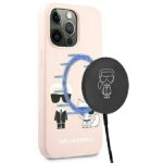 Karl Lagerfeld KLHMP13LSSKCI iPhone 13 Pro  / 13 6,1" hardcase light pink Silicone Ikonik