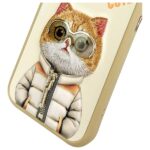 Nimmy case iPhone 15 Pro 6.1" khaki Cool&Cute 2.0 Cat - imagine 8