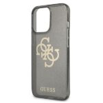 Guess GUHCP13LPCUGL4GBK iPhone 13 Pro /13 6,1" black hard case Glitter 4G Big Logo - imagine 6
