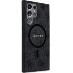 Guess GUHMS24LG4GFRK S24 Ultra S928 black hardcase 4G Collection Leather Metal Logo MagSafe - imagine 4