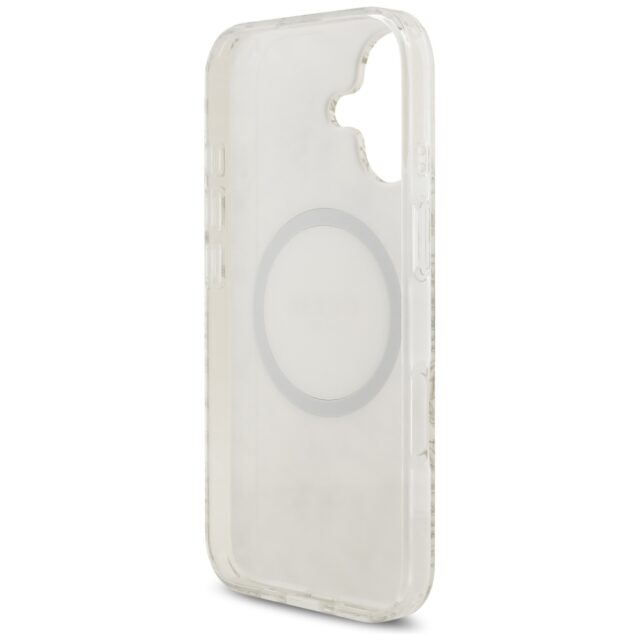 Guess IML Flowers Electro Pearl Strap MagSafe case for iPhone 17 white - imagine 7