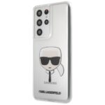 Karl Lagerfeld KLHCS21LKTR S21 Ultra G998 hardcase Transparent Karl`s Head - imagine 2