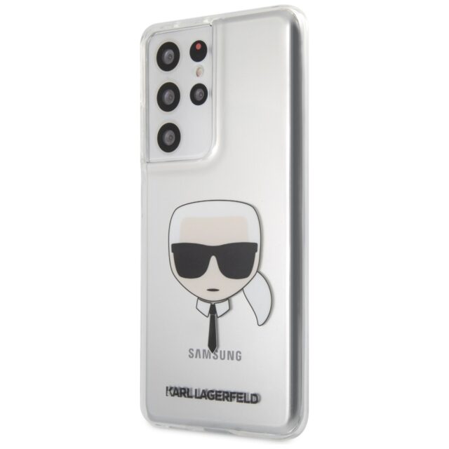Karl Lagerfeld KLHCS21LKTR S21 Ultra G998 hardcase Transparent Karl`s Head - imagine 2
