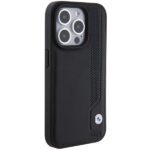 Case BMW BMHCP15X22RBDK iPhone 15 Pro Max 6.1" black hardcase Leather Blue Dots - imagine 4