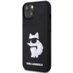 Karl Lagerfeld KLHCP14M3DRKHNK iPhone 14 Plus / 15 Plus 6.7" black hardcase Rubber Choupette 3 - imagine 2